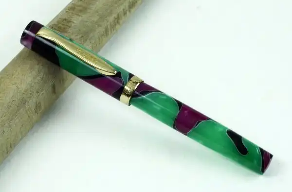 Fountain pen guider Green Marbled Acyrlic eyedropper Pen - Image 8