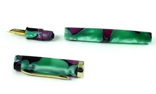 Fountain pen guider Green Marbled Acyrlic eyedropper Pen - Image 5