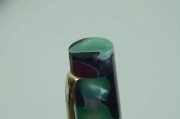Fountain pen guider Green Marbled Acyrlic eyedropper Pen - Image 2