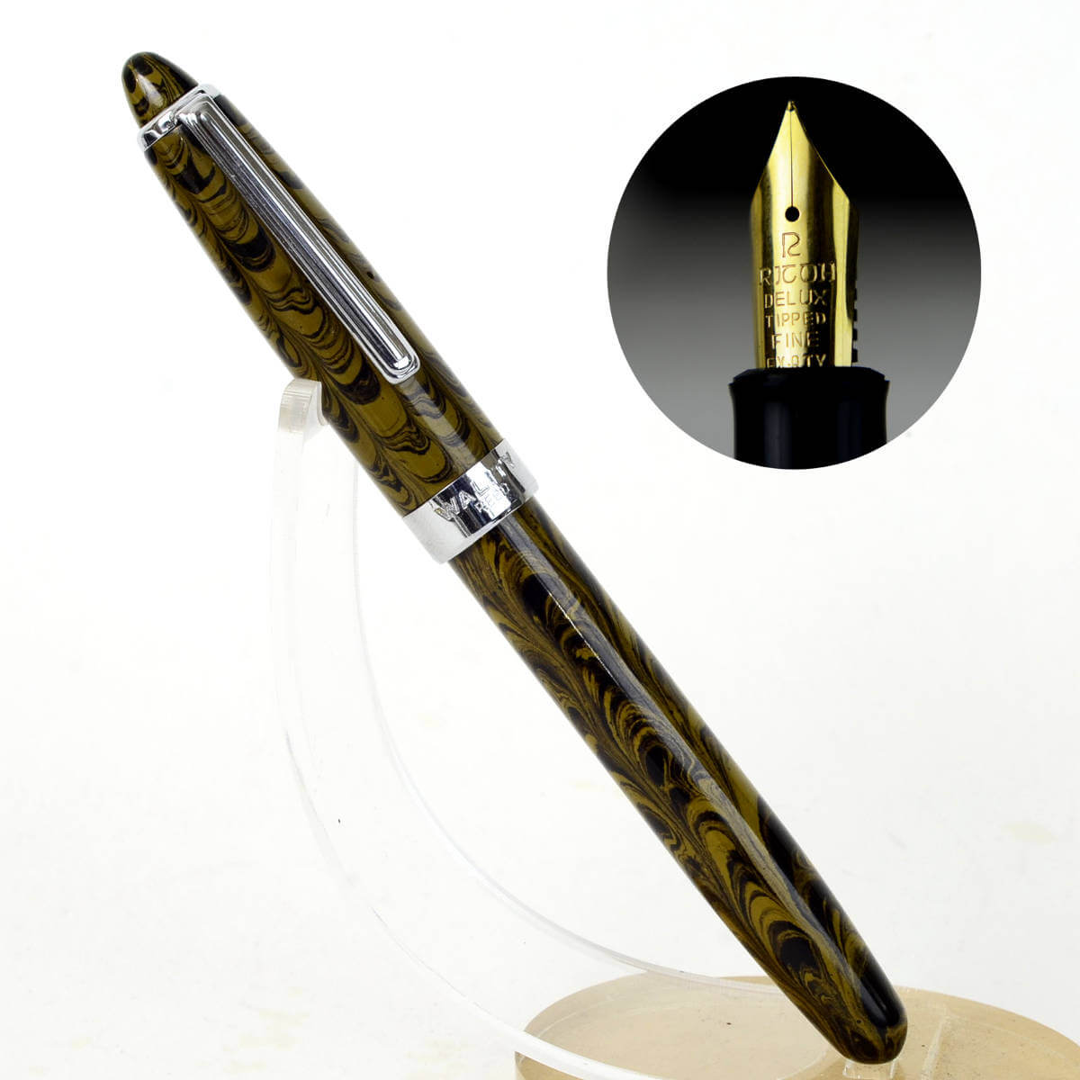 Airmail 69LG Golden Eye & 69EB Handmade Ebonite Fountain Pen Eyedropper Big Size 