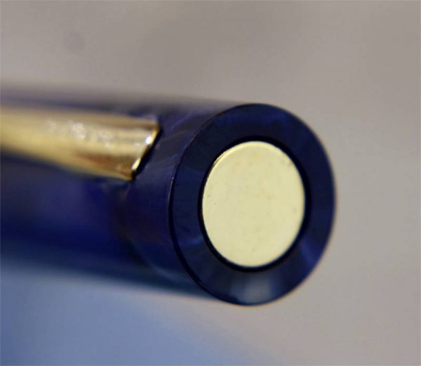 Vintage Sheaffer No Nonsense marbled blue golden F Nib fountain pen - Used clean - Image 11