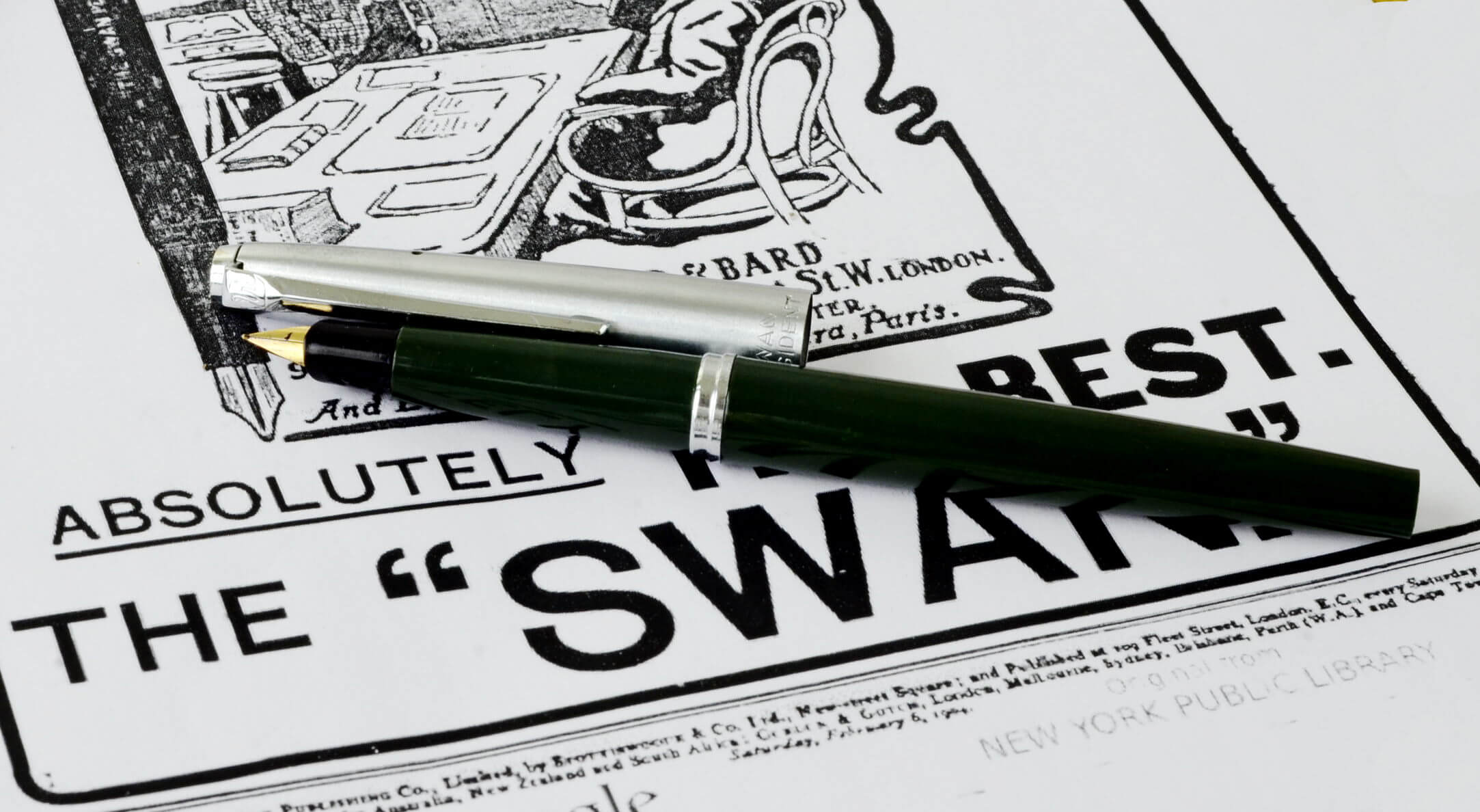 german pen company with red swan logo