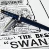 Vintage swan president fountain pen - blue barrel Golden M nib - Image 3