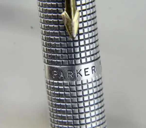 Vintage parker 75 sterling silver 925 fountain pen 14Karat Gold nib - Image 9