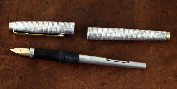 Vintage parker 75 sterling silver 925 fountain pen 14Karat Gold nib - Image 2
