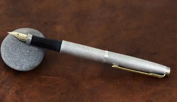 Vintage parker 75 sterling silver 925 fountain pen 14Karat Gold nib - Image 10
