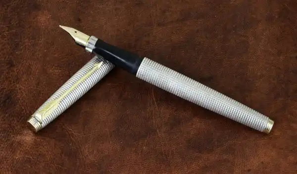 Vintage parker 75 sterling silver 925 fountain pen 14Karat Gold nib - Image 3