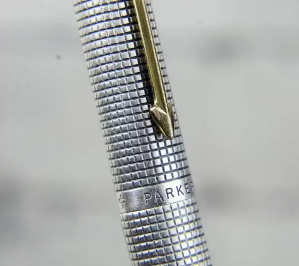 Vintage parker 75 sterling silver 925 fountain pen 14Karat Gold nib - Image 6