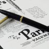 Vintage parker 45  fountain pen black barrel F nib - Image 2
