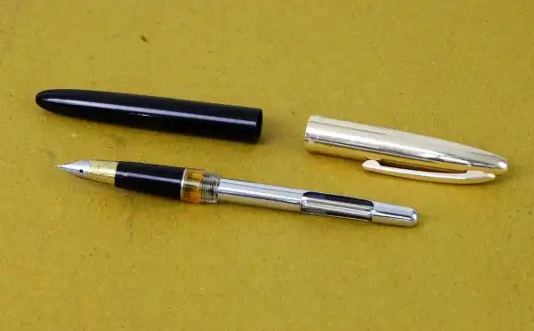 Vintage Wingsung black fountain pen triumph nib -  NOS unused - Image 6