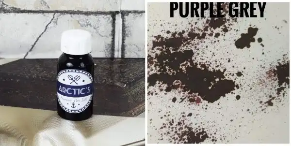 Arctic's premium fountain pen ink -  purple grey colour - Image 2