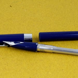 sheaffer-imperial-330-blue-barrel-fountain-pen-vintage-USA