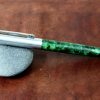 Vintage Wing sung green marbled fountain pen - dualtone triumph nib - Image 4