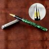 Vintage Wing sung green marbled fountain pen - dualtone triumph nib - Image 8