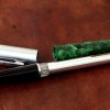 Vintage Wing sung green marbled fountain pen - dualtone triumph nib - Image 2