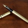 Vintage sheaffer targa fountain pen 1005 with gold plated  body and 14K gold B nib - Image 12