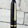 Vintage herlitz piston filler fountain pen with gold coated F nib German made - Image 2