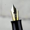 Vintage herlitz piston filler fountain pen with gold coated F nib German made - Image 3