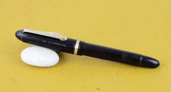 Vintage herlitz piston filler fountain pen with gold coated F nib German made - Image 4