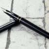 Vintage sheaffer targa fountain pen 1002 black lacquer barrel M Nib - Image 7