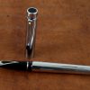 Vintage sheaffer targa fountain pen 1000 mirror chrome  fluted barrel broad Nib - Image 6