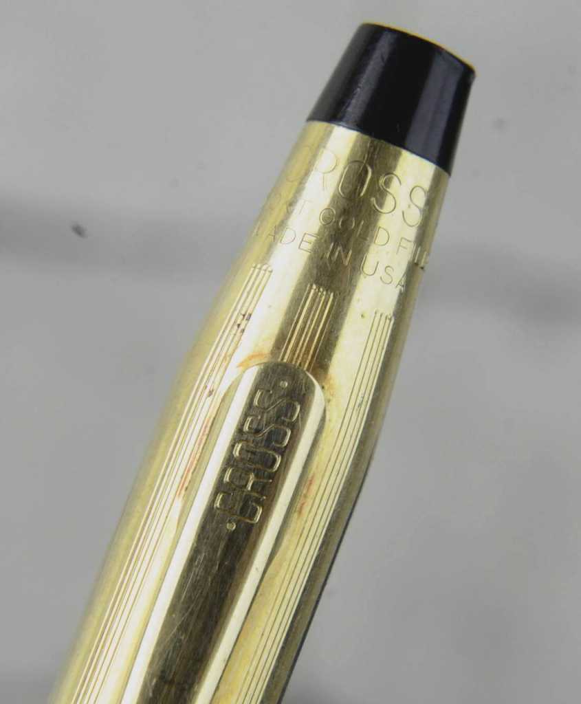 Stylo Plume Cross Century Vintage - Plume En Or 18K, Corps Plaqué Or - Occasion