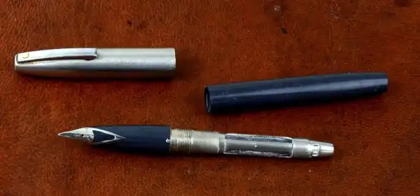 Sheaffer Vintage imperial 440 grey barrel fountain pen - inlaid F nib - Image 2