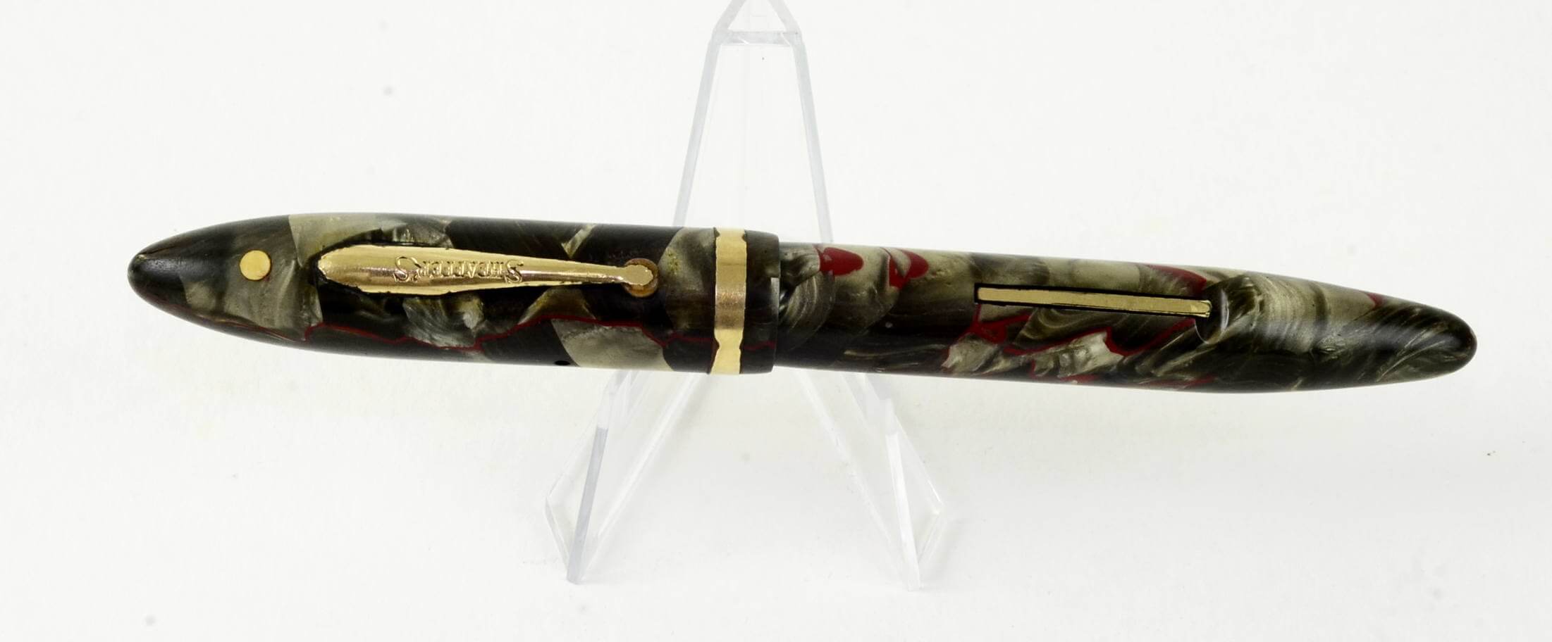 Sheaffer 46 Special Fountain Pen (1925-6) - Coral w/GT, Small Size, Lever  Filler, Medium 46 Special Nib (Very Nice, Restored)