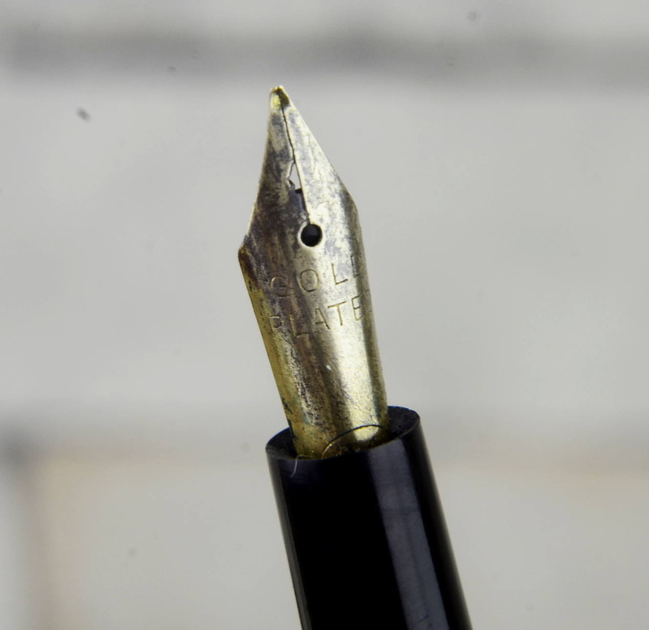 vintagewembleyeboniteeyedropperfountainpenGoldplatedflexnib