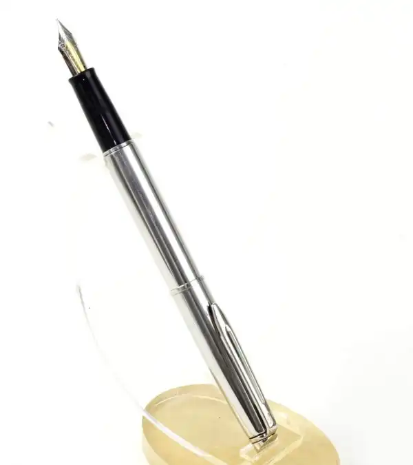 Waterman hemisphere SS chrome trim  fountain pen - Kanwrite Fine flex nib - Image 3