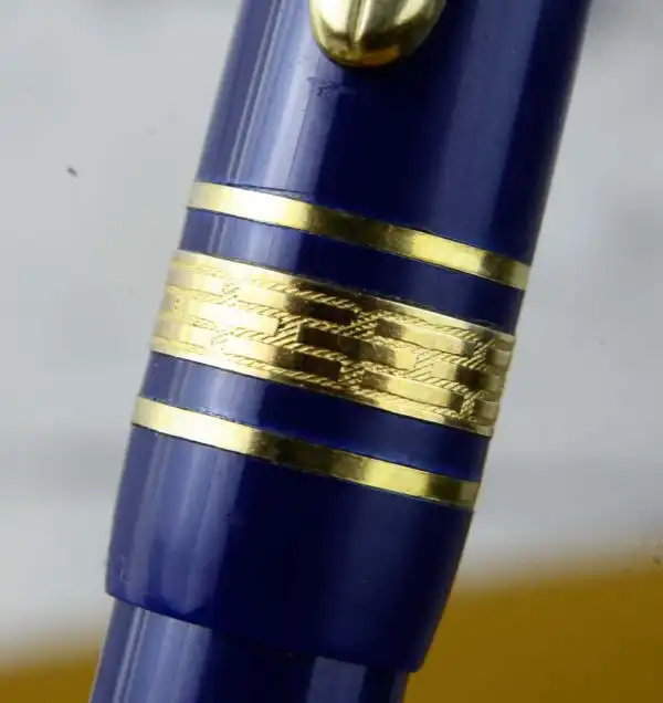 German piston filler fountain pen dauer feder -  gold plated F nib - Image 7