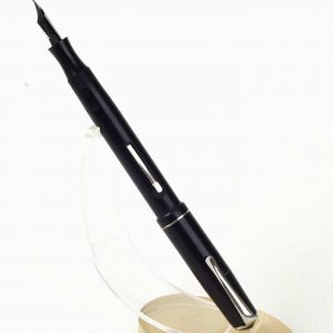 vintage-golden-platignum-lever-filler-fountain-pen-steel-Medium-nib