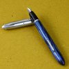 Vintage platignum lever filler pocket fountain pen marbled barrel with F Nib - Image 4