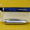 Vintage platignum lever filler pocket fountain pen marbled barrel with F Nib - Image 2