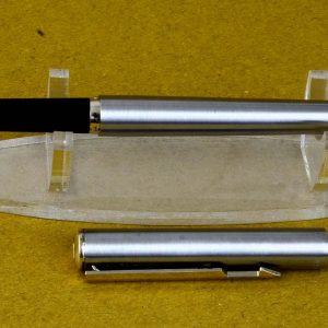 vintage-parker-arrow-flighter-chrome-fountain-gold-plated-Medium-hooded-nib-USA