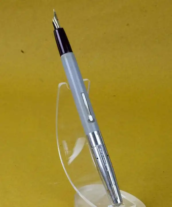 Vintate platignum lever filler gold tone fountain pen with 14CT M nib - Image 4