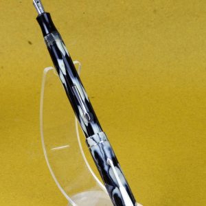 vintage-platignum-lever-filler-fountain-pen-celluloid-marbled-barrel-steel-Fine-nib