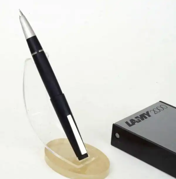 Lamy 2000 piston filler fountain pen - 14CT gold BB nib platinum coated - Image 4