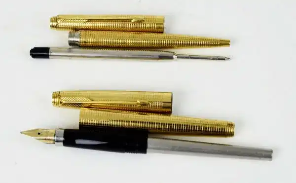 Buy parker 75 insignia gold filled pen set with 14K gold B nib online