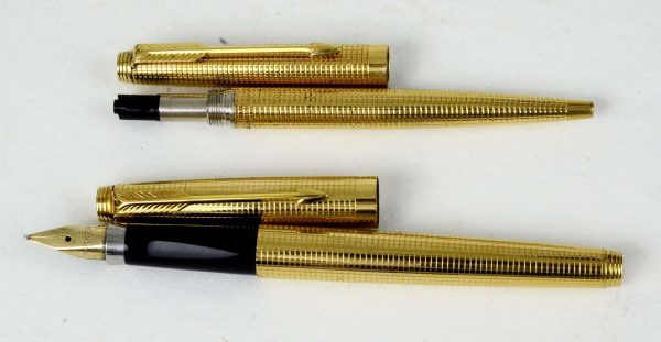 Parker 75 Insignia Fountain Pen: 14k Gold Medium Nib– Grand Vision