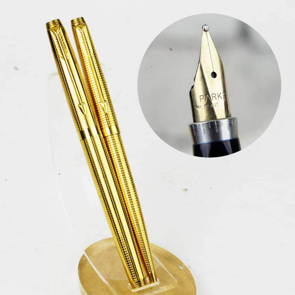 Buy parker 75 insignia gold filled pen set with 14K gold B nib online