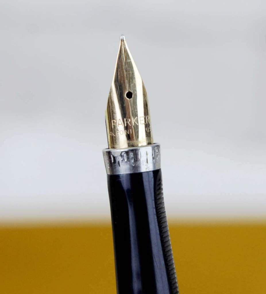 Vintage parker 75 sterling silver fountain pen gold plated and 14K gold nib