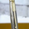 Vintage parker 75 sterling silver vermeil fountain pen 14Karat Gold M nib - Image 8