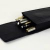 leather pen case black