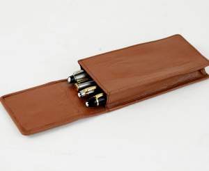 4 pen lether pouch