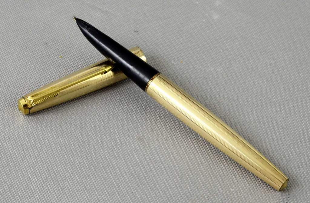 Buy parker 61 gold filled barrel fountain pen aero filler 14CT gold nib ...