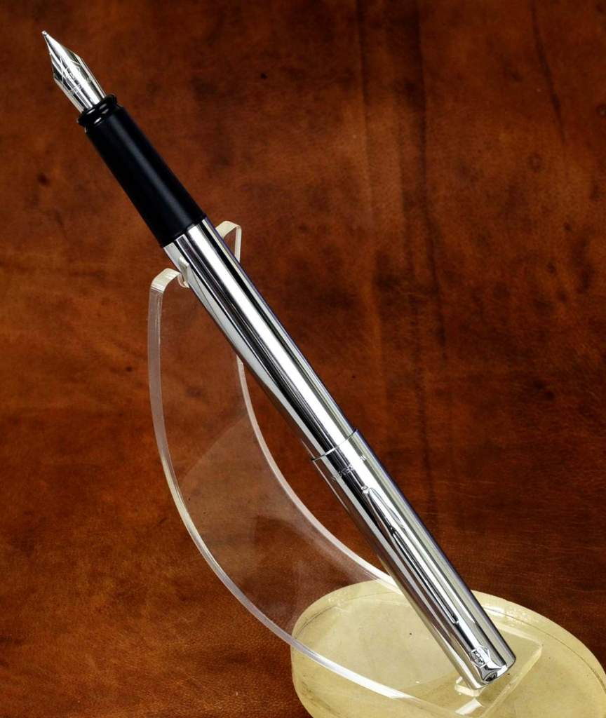 thumbnail image 2 of Waterman Graduate Allure Fountain Pen - Chrome Fine Nib Made In France 2 of 9