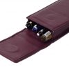 genuine leather pen pouch  for 4 jumbo pens  - bordeaux colour - Image 2