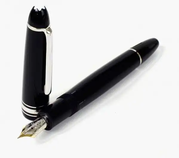 Montblanc Meisterstück LeGrand platinum Piston Filler fountain pen 14K Gold nib with MB ink bottle - Brand New - Image 4