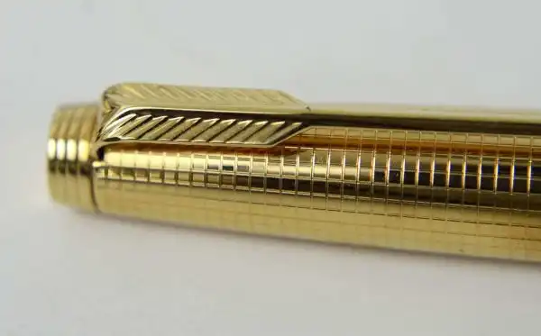 Vintage parker 75 Insignia 14K gold filled fountain pen and ballpoint set with 14K M nib - NOS unused - Image 7